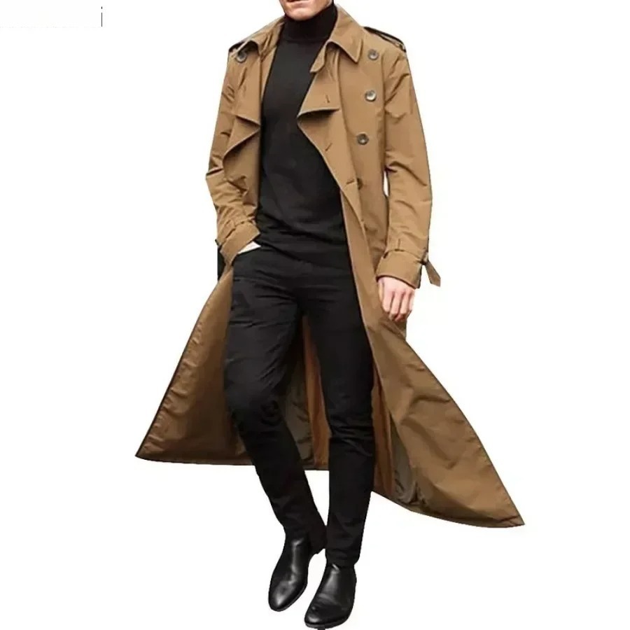 Trench Coat Formal - Men's Long Trench Coats Jacket Fashion