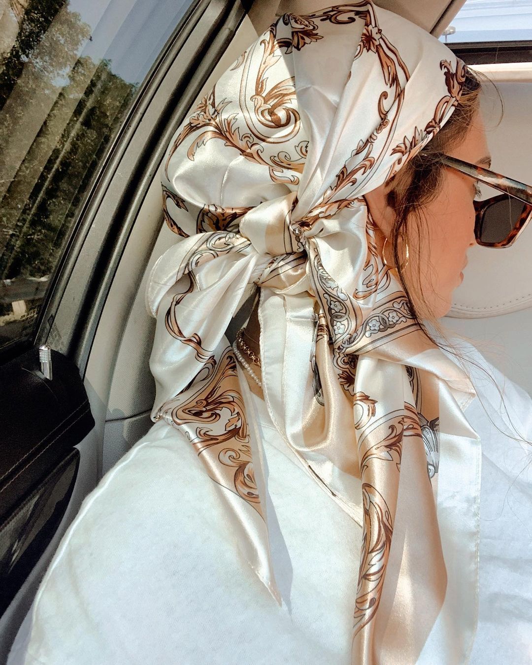 Scarf Silk Neck - Satin Square Scarf Women Muslim Hijab