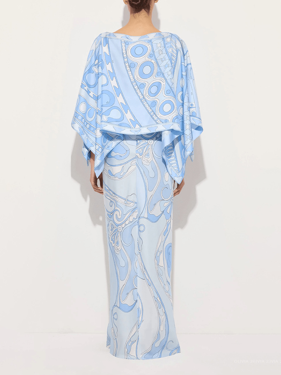 VGH Light Blue Abstract Print  - Formal Attire Woman review and price