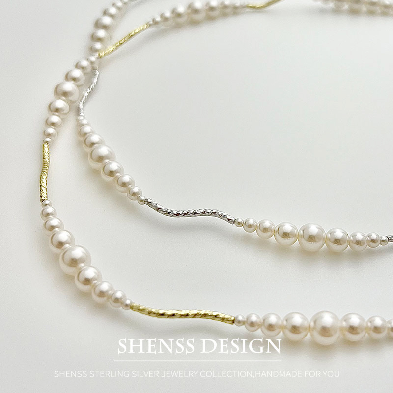 Imitation Pearl Short Necklace - Pearl Necklace Set review and price