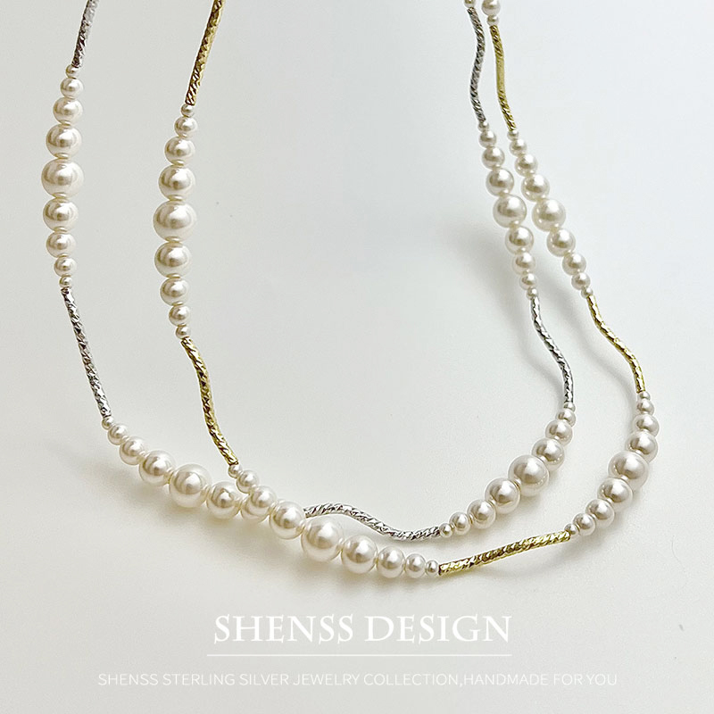 Imitation Pearl Short Necklace - Pearl Necklace Set review and price
