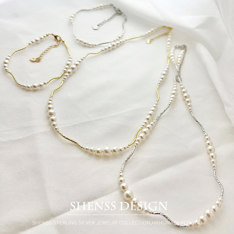 Imitation Pearl Short Necklace - Pearl Necklace Set review and price