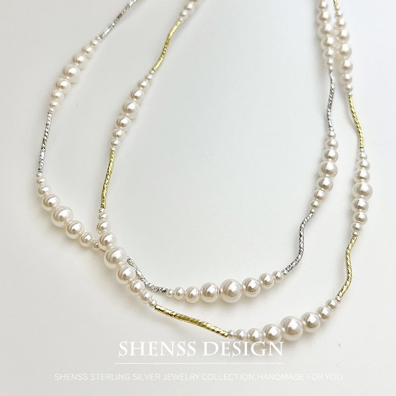 Imitation Pearl Short Necklace - Pearl Necklace Set review and price