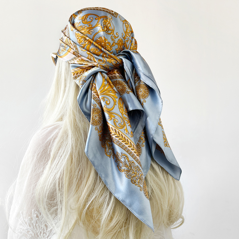 Silk Shawl Satin Square Scarf  - Scarf Silk Neck review and price