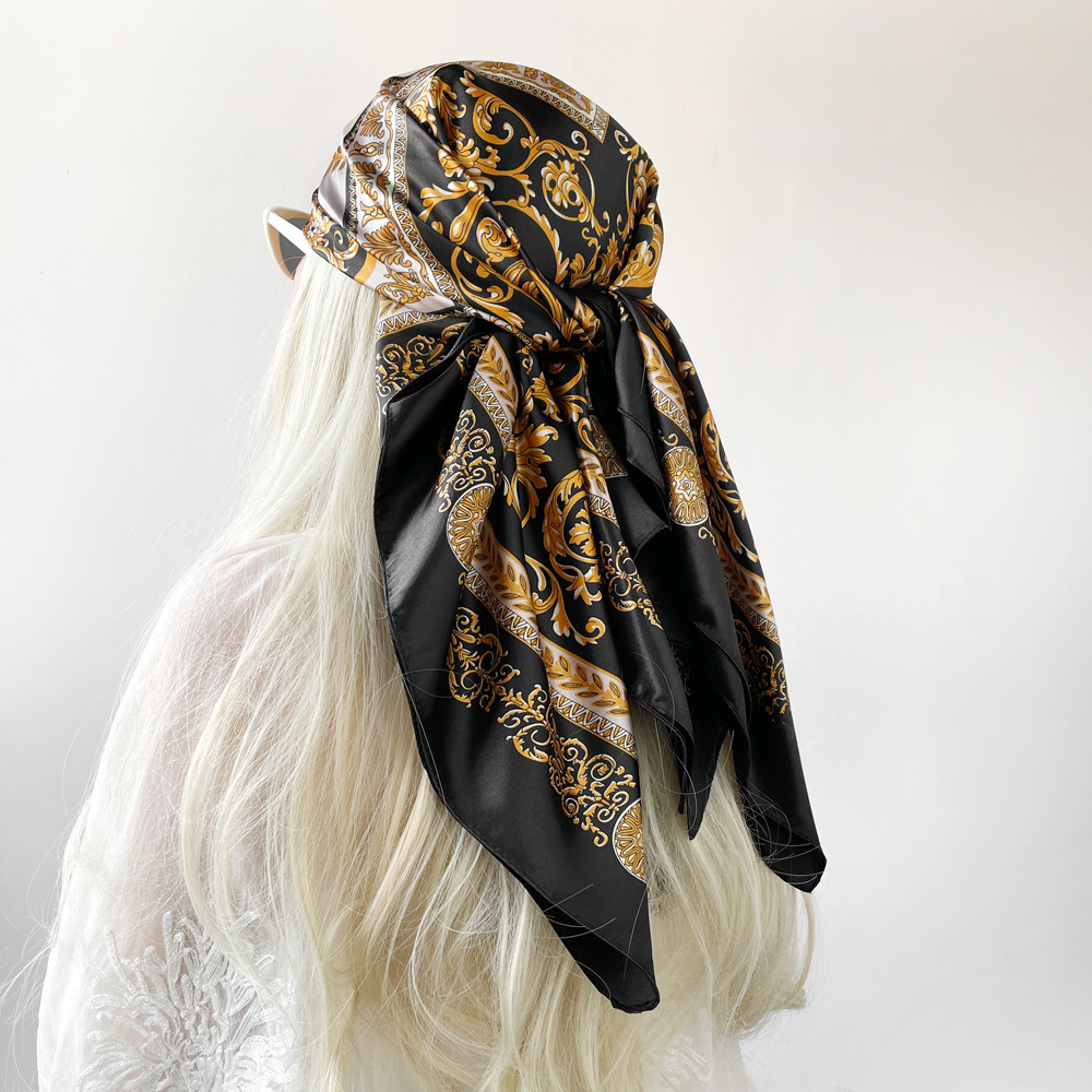 Silk Shawl Satin Square Scarf  - Scarf Silk Neck review and price