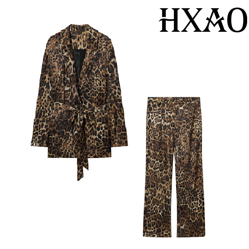 HXAO Leopard Pants Sets 2 Piec - Women'S Formal Wear With Pants review and price
