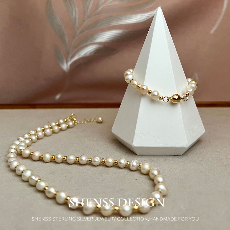 Classic Temperament Natural 5- - Pearl Necklace Set review and price