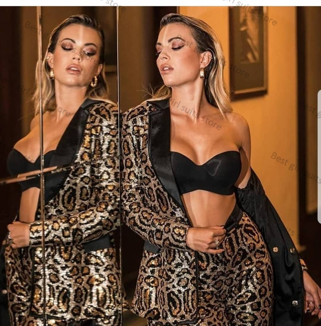 Leopard Printed 2 Piece Women  - Tailored Trouser Wide review and price