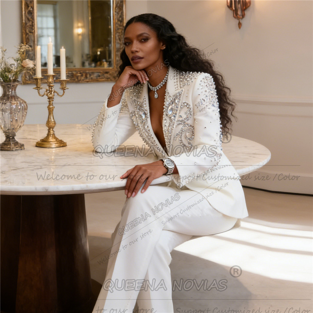 Customized Stones Beaded Suit  - Formal Attire Woman review and price