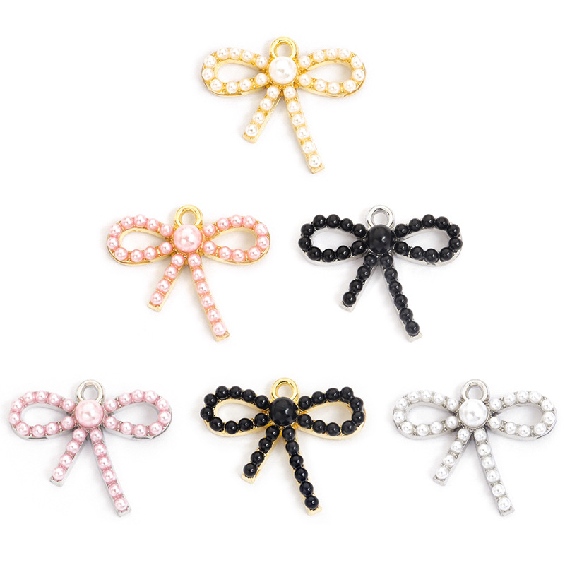 100PC/lot Bowknot Pendant Char - Pearl Necklace Set review and price