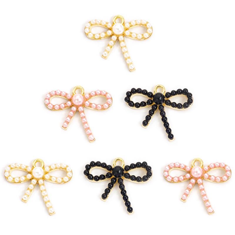 100PC/lot Bowknot Pendant Char - Pearl Necklace Set review and price