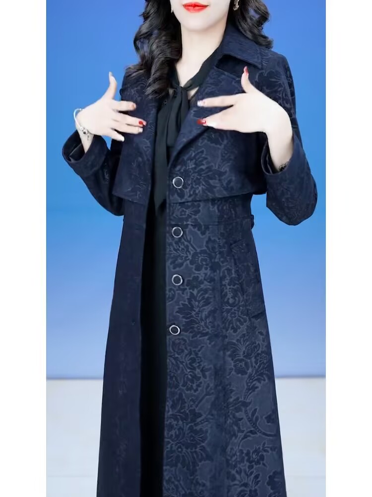 High Quality Jacquard Women's  - Trench Coat Formal review and price