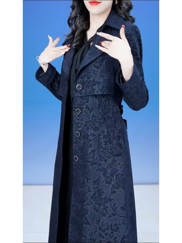 High Quality Jacquard Women's  - Trench Coat Formal review and price