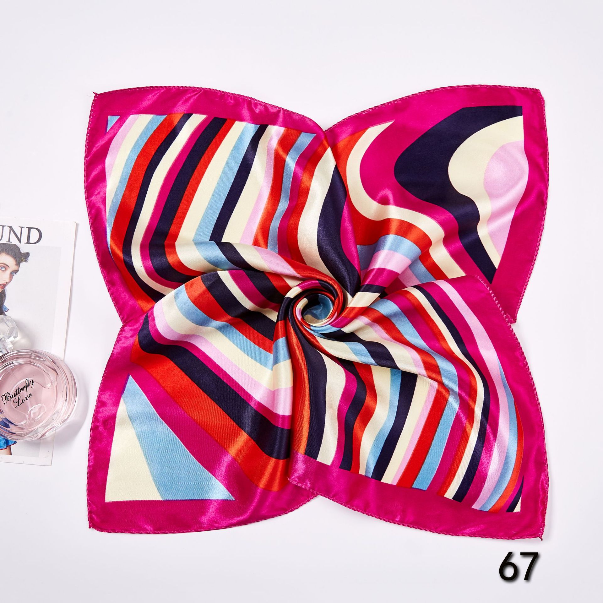 50*50cm Square Silk Scarves Sc - Scarf Silk Neck review and price