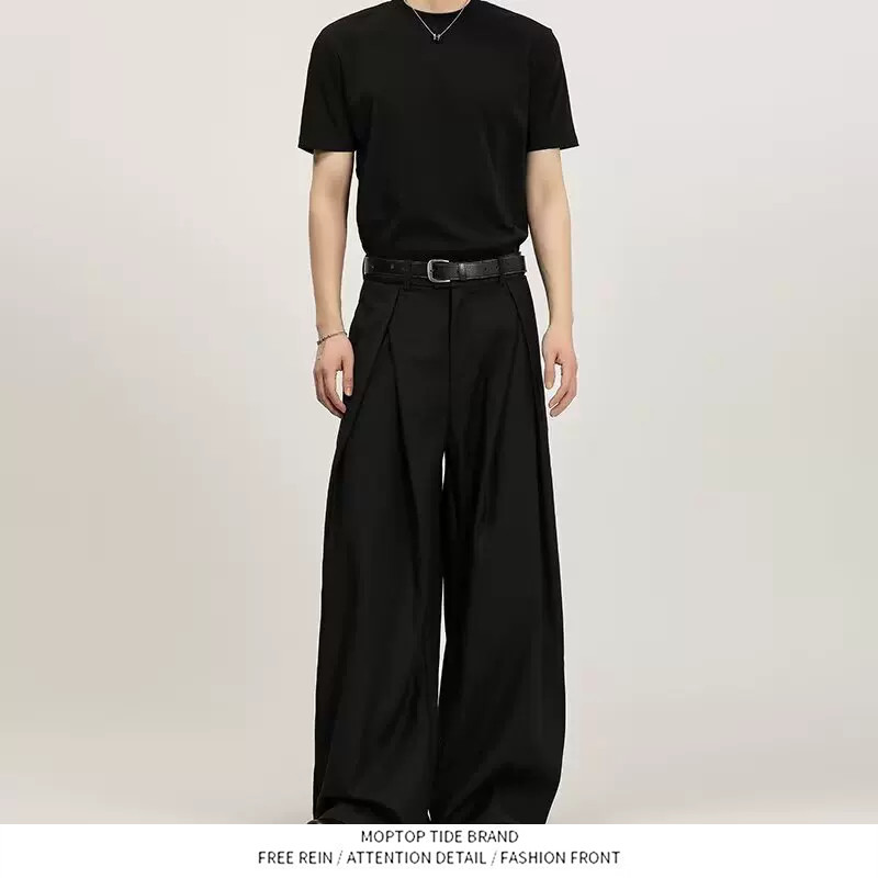 Retro Wide Leg Suit Pants Trou - Tailored Trouser Wide review and price