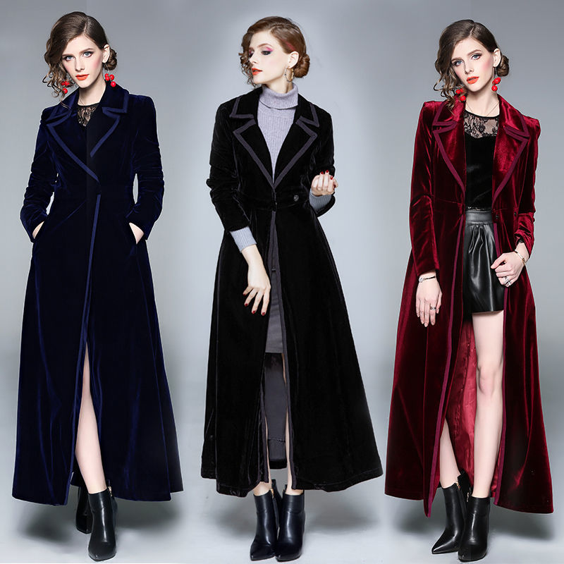Golden Velvet Long Windbreaker - Trench Coat Formal review and price