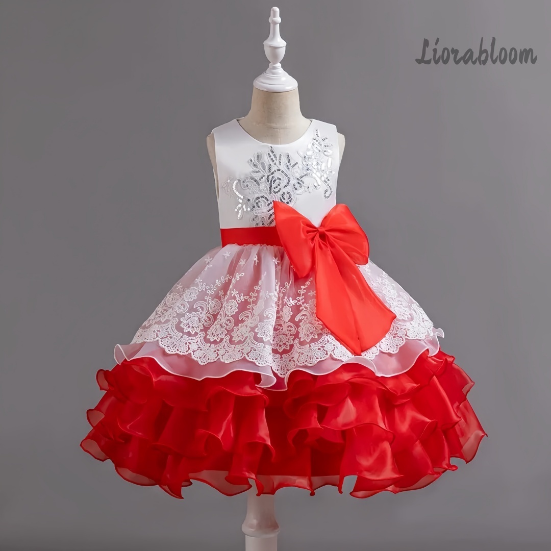 Girls' Dress With Large Bow Sl - Formal Wear Women Us review and price
