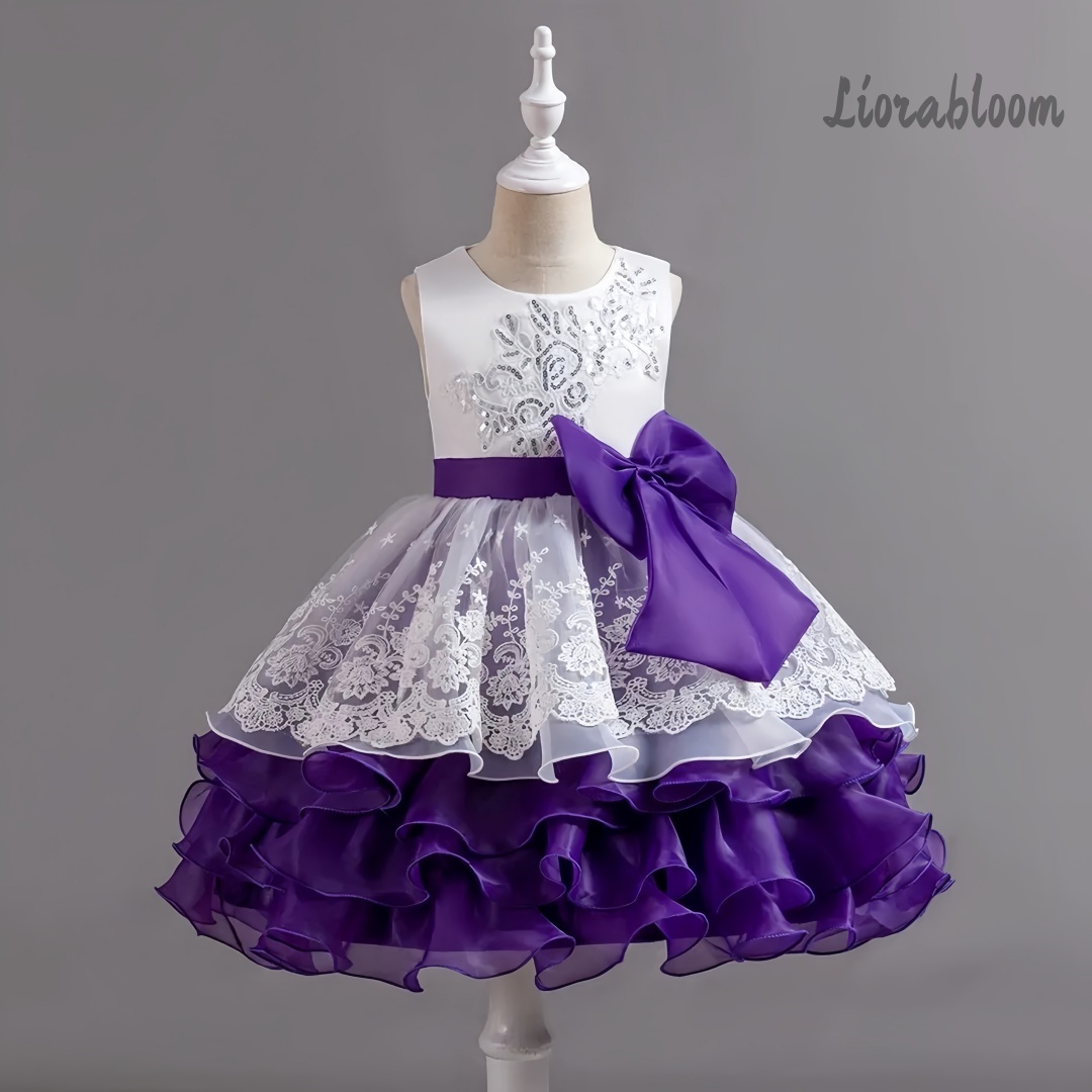 Girls' Dress With Large Bow Sl - Formal Wear Women Us review and price