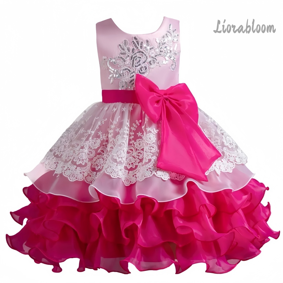 Girls' Dress With Large Bow Sl - Formal Wear Women Us review and price