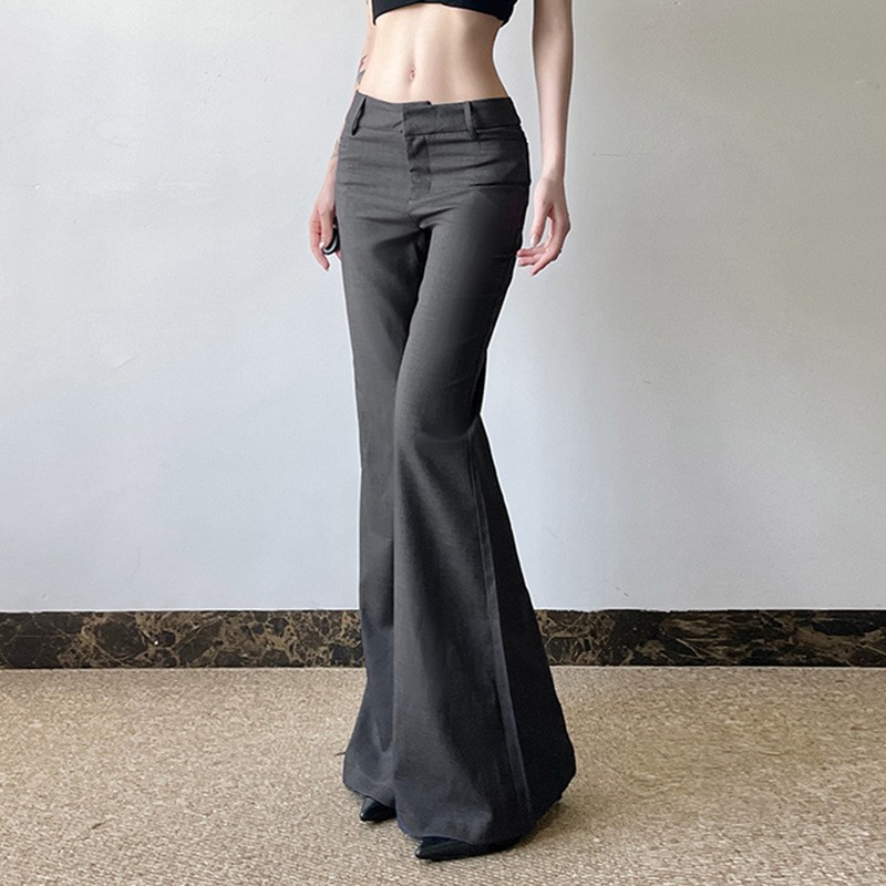 Grey Full Length Pants Micro F - Tailored Trouser Wide review and price