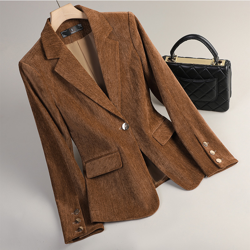 Yellow Gold Velvet Blazer Wome - Women'S Formal Wear Jackets review and price