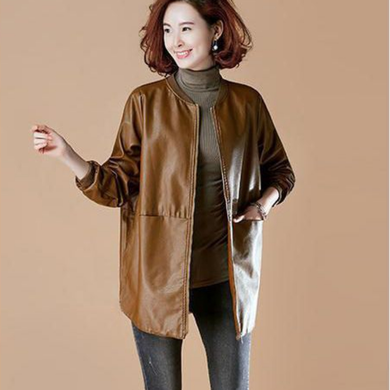 Fashion Plus Size Leather Jack - Trench Coat Formal review and price