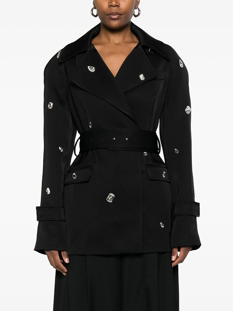 Black Double-Breasted Trench C - Trench Coat Formal review and price