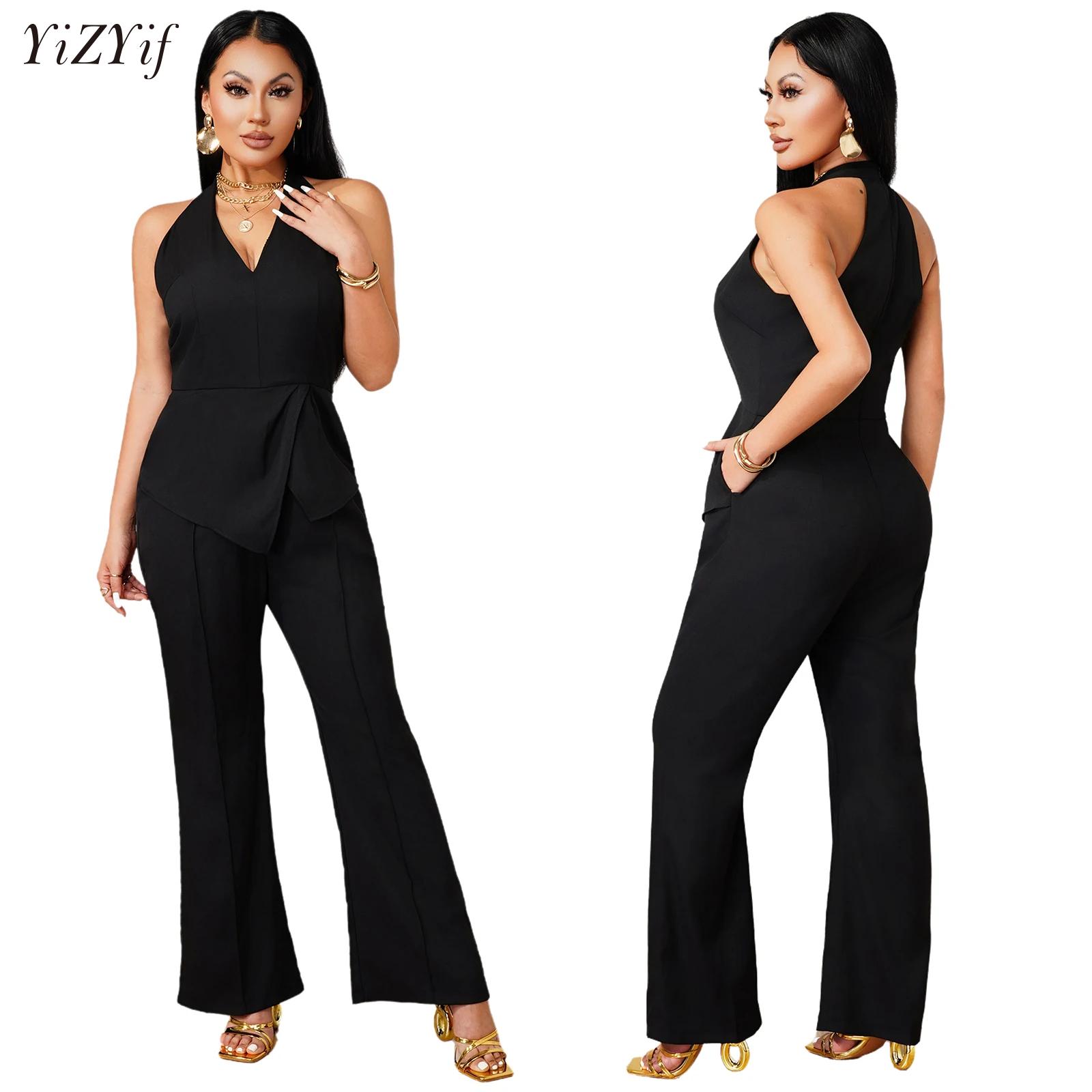 Sleeveless V-neck Jumpsuit Asy - Women'S Formal Wear With Pants review and price