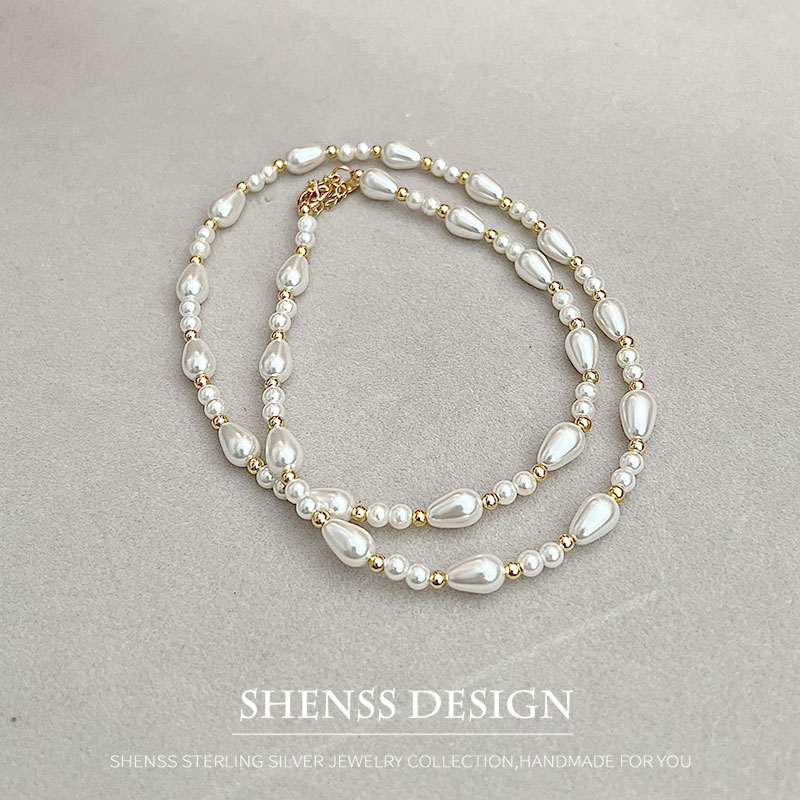Elegant Imitation Pearl Water  - Pearl Necklace Set review and price