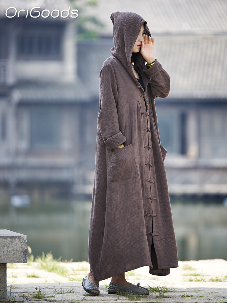 OriGoods Woman Hooded Long Coa - Trench Coat Formal review and price