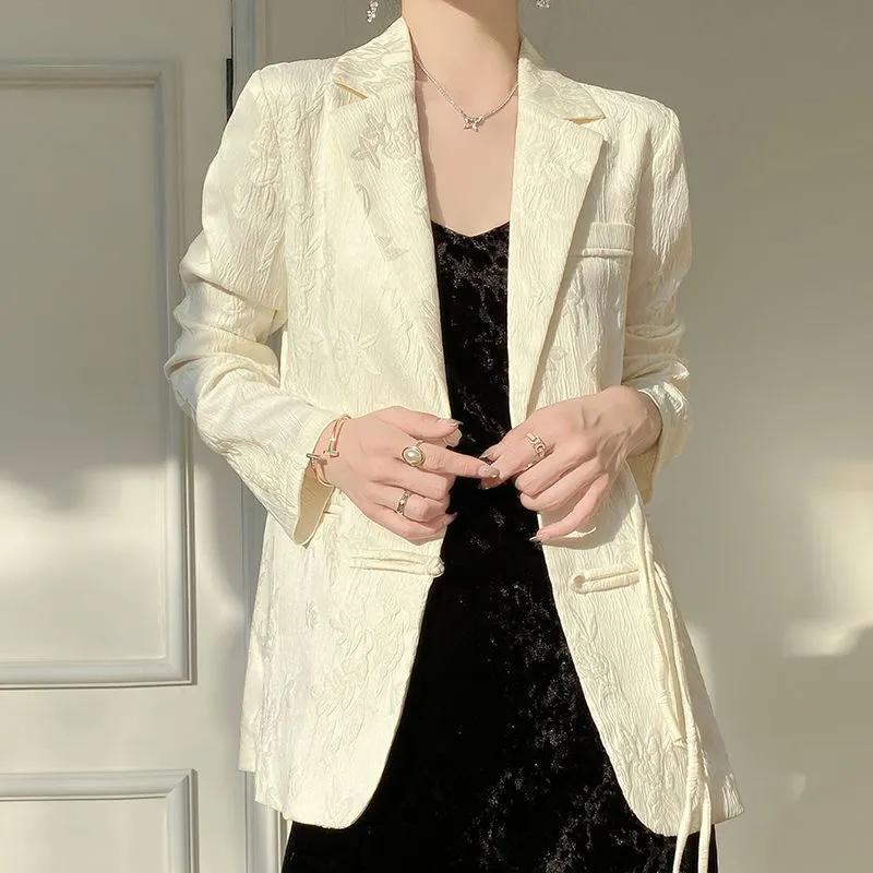 Women's White Textured Blazer  - Women'S Formal Wear Jackets review and price