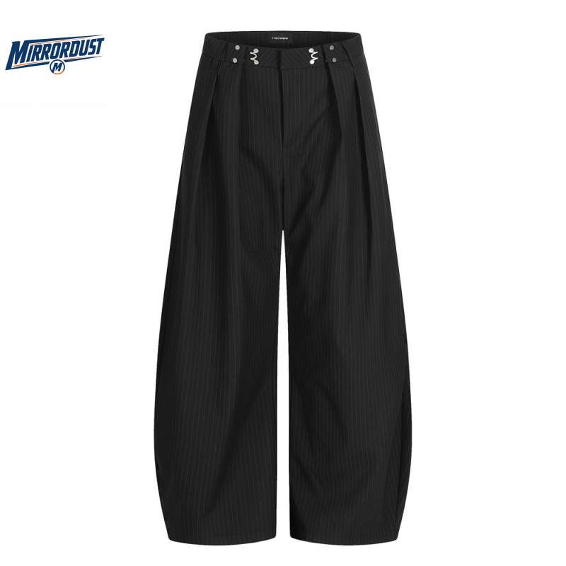 Men's Pinstripe Wide Leg Dress - Tailored Trouser Wide review and price