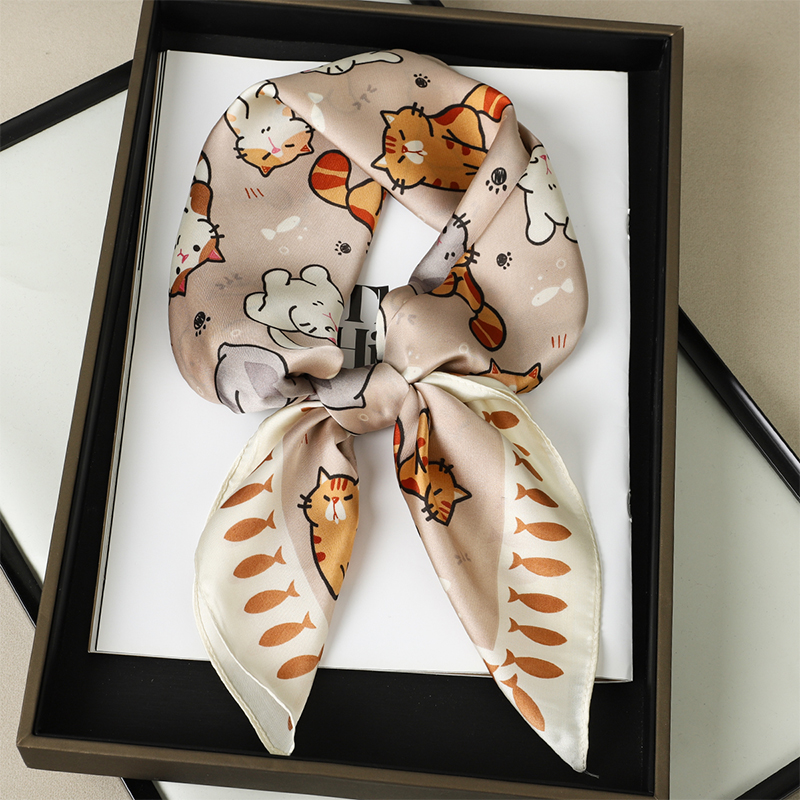 Luxury Silk Shawl Fat Cat Squa - Scarf Silk Neck review and price