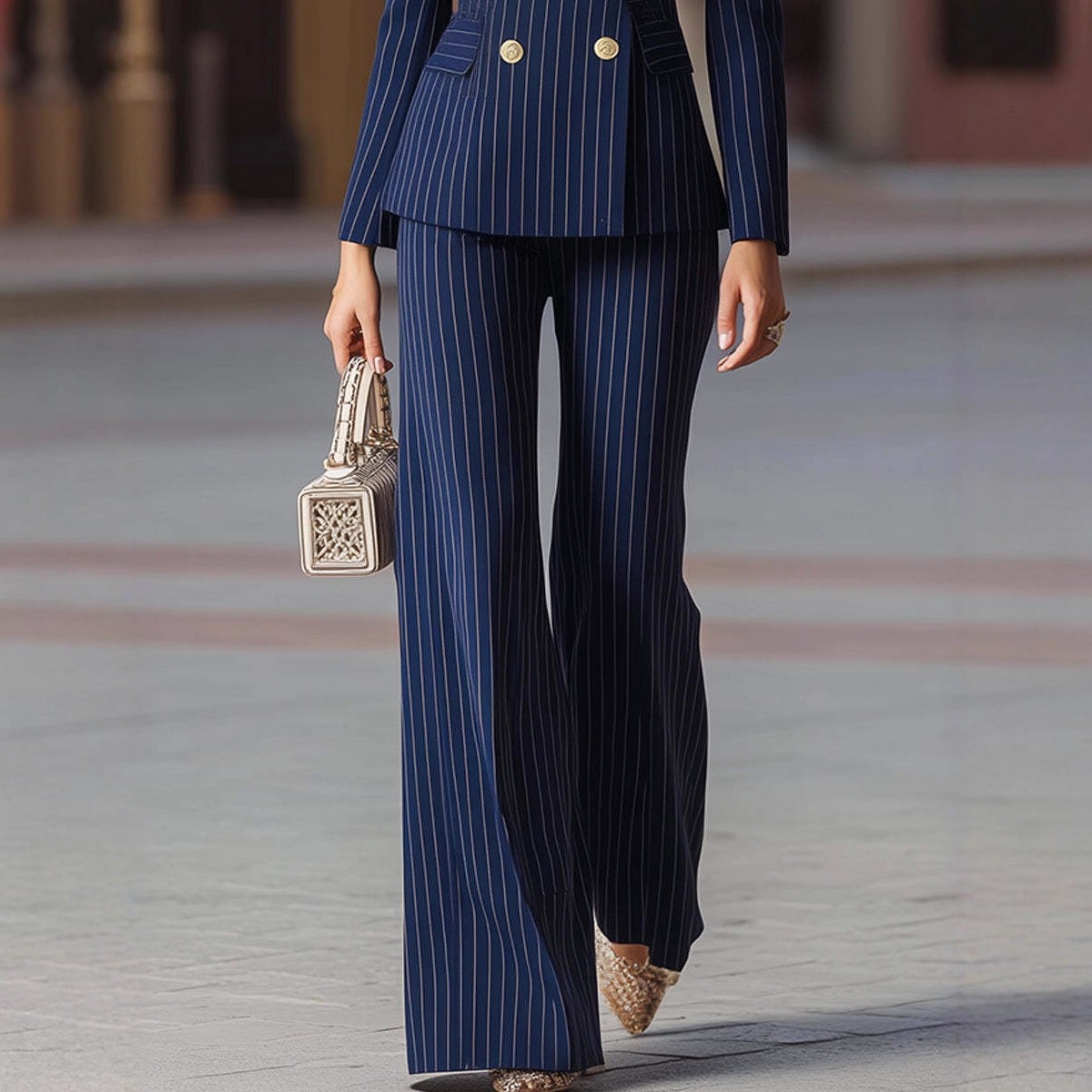 Women Suit Set Pants Wide Leg  - Tailored Trouser Wide review and price