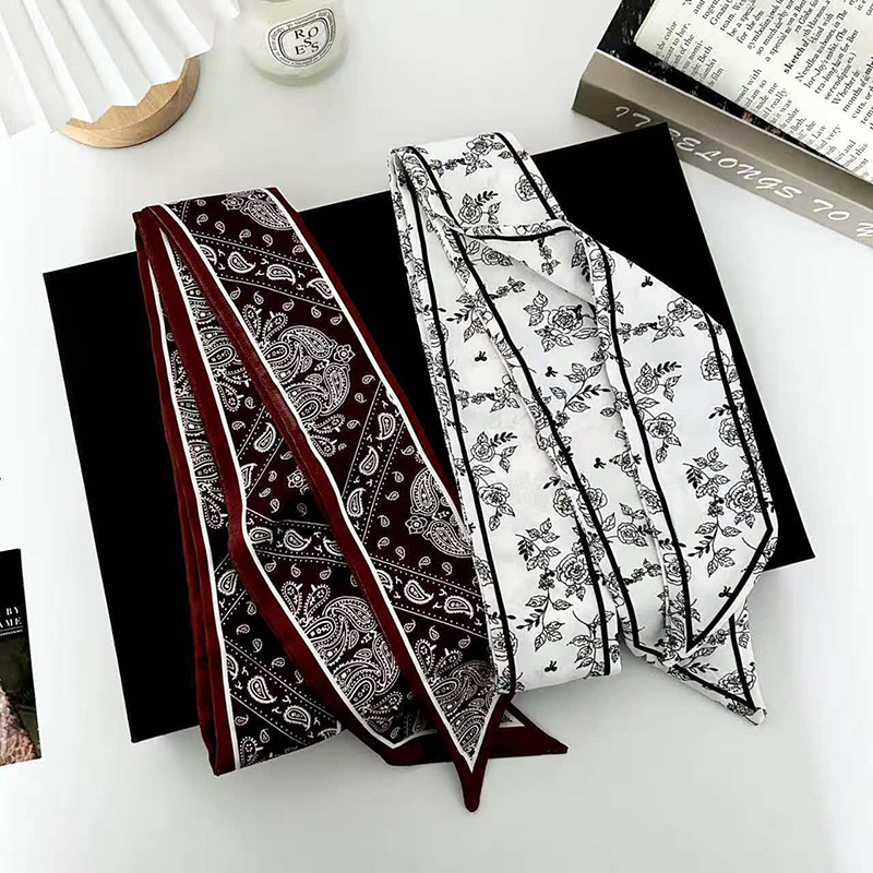 Luxury Fashion Woman Skinny Si - Scarf Silk Neck review and price