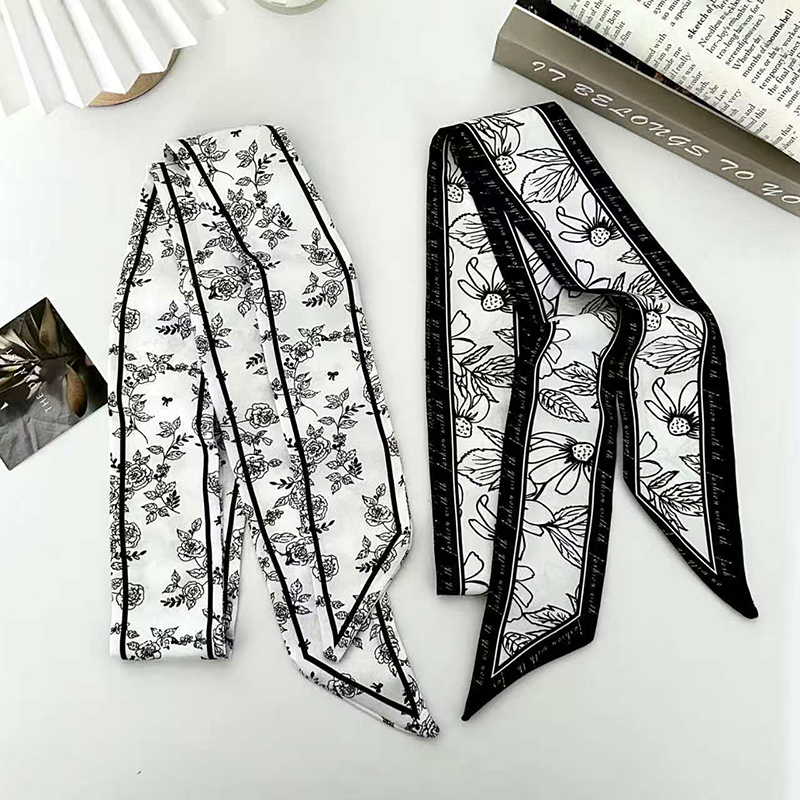 Luxury Fashion Woman Skinny Si - Scarf Silk Neck review and price