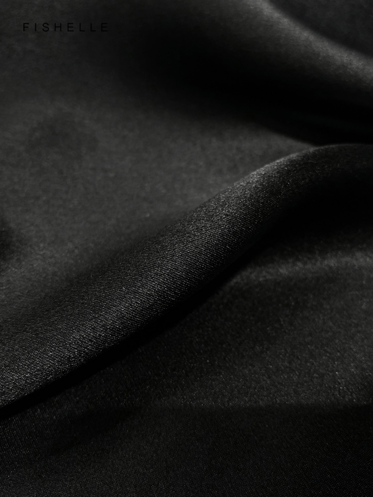 Solid color black pure silk sc - Scarf Silk Neck review and price