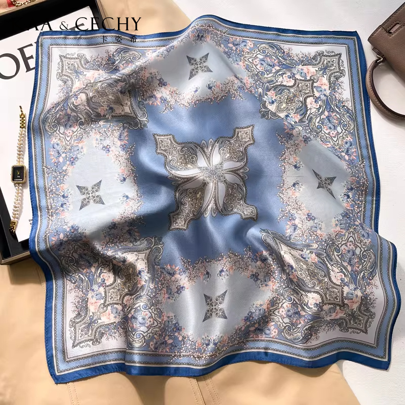 Baroque Floral 100% Mulberry S - Scarf Silk Neck review and price