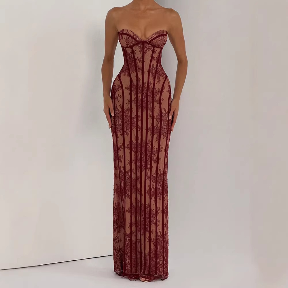 Strapless Bodycon Maxi Dress f - Formal Wear Women Us review and price