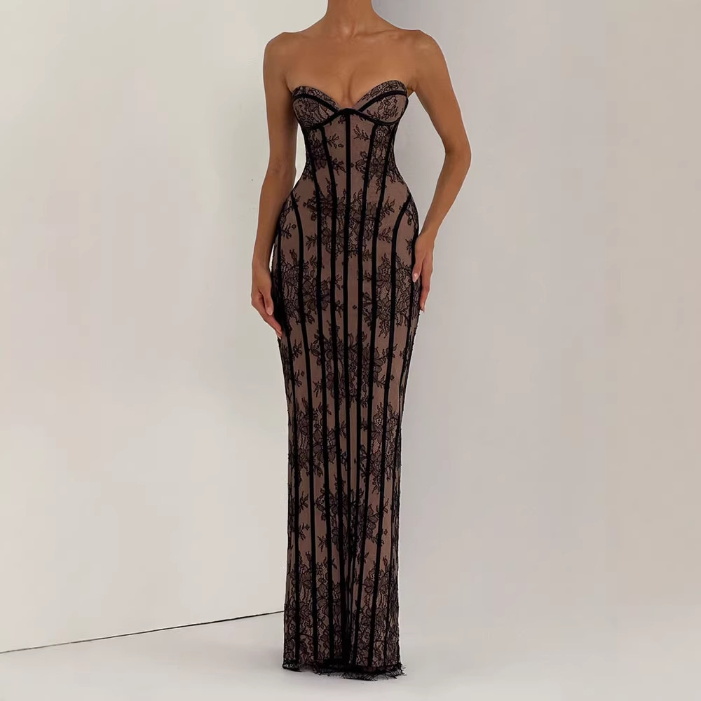Strapless Bodycon Maxi Dress f - Formal Wear Women Us review and price