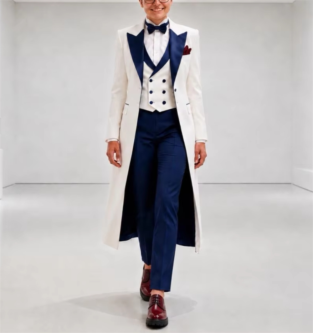Navy Blue White Women's Jacket - Formal Wear Women Us review and price