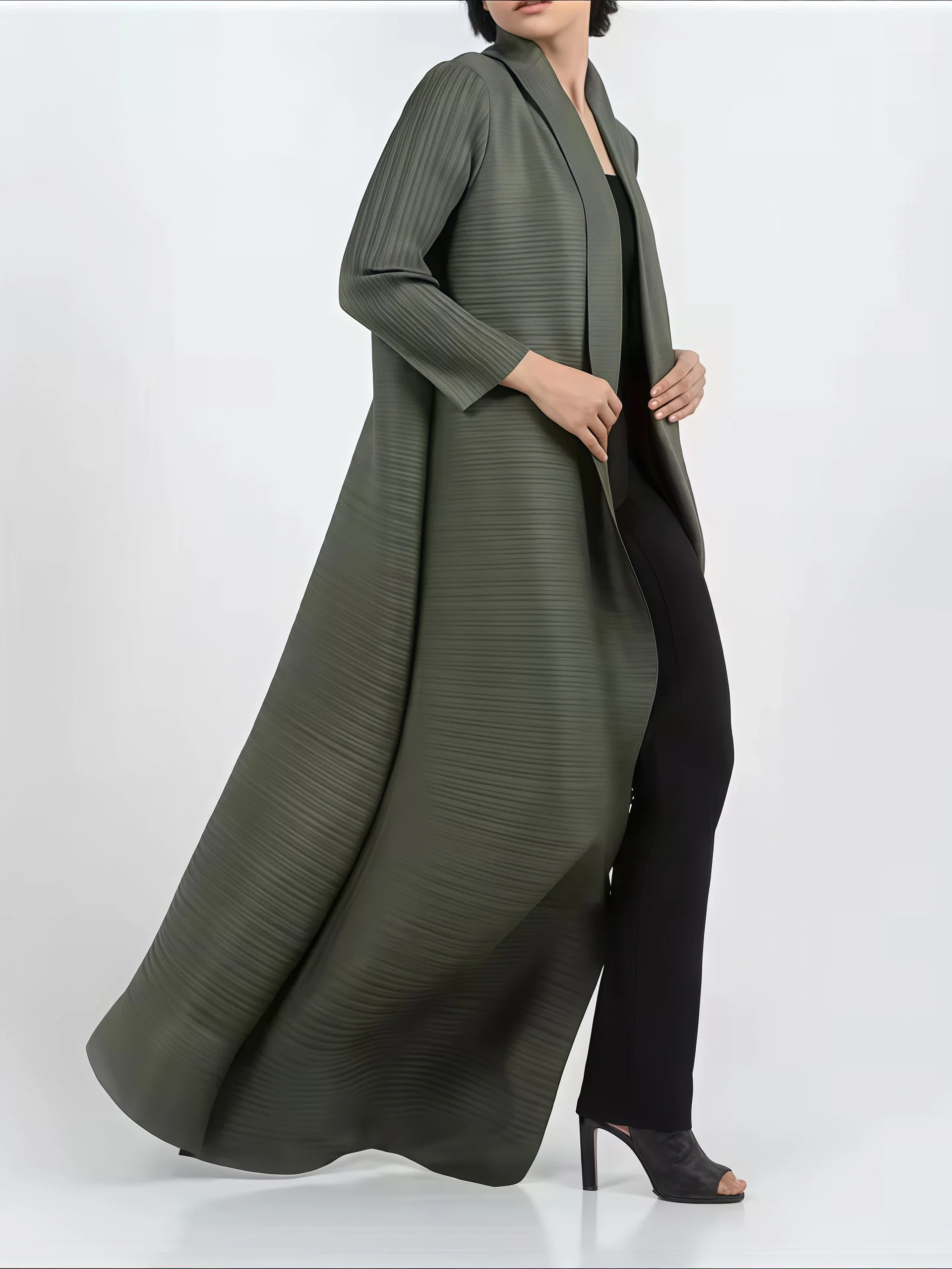 YUDX Miyake Pleated Print Fold - Trench Coat Formal review and price